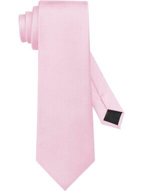 Men's Ties Solid Colour Blush Pink Imported Twill Formal Neckties